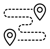 Localização dos Pontos